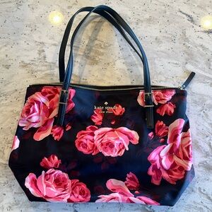 Kate spade nylon rose medium tote purse